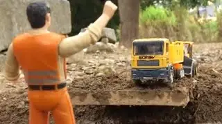 Build Bridge Blocks Toys for Children | Construction vehicles for kids #vehicles#excavator#cartoys
