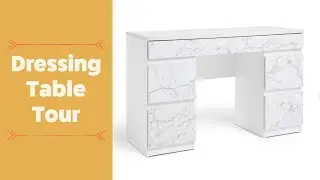 Habitat Jenson 6 Drawers Marble Dressing Table/Desk - White