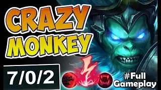 CRAZY MONKEY | New Runes Wukong vs Ryze TOP | LoL - NEW RUNES RANKED SEASON 8 Full Gameplay