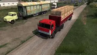 ЕТС 2 ТЮКИ СОЛОМЫ В КИРОВСК  ГРУНТОВАЯ ДОРОГА СОЛНЕЧНАЯ ПОГОДА