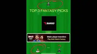 Top 3 Fantasy Picks | Rario Team Mi vs Dc | Multi-Match Fantasy Team Mi vs DC| Dream11 Team #shorts