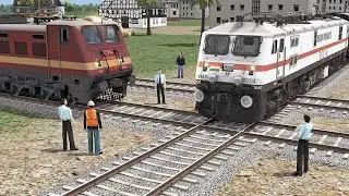 9*Trains Crossing At Diamond🟢 Railroad Tracks || train game || train cartoon video | railways 