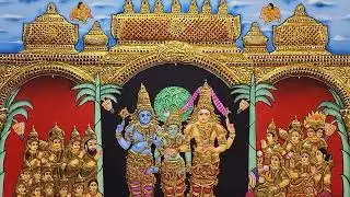 Girijakalaynam Traditional Tanjore painting (7ftx4ft)