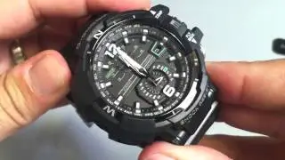 Casio G-Shock Aviation GWA1100-1A3 Solar Atomic Compass Watch.