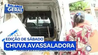 Chuva forte provoca enchente na zona sul de SP e deixa comerciantes com grandes prejuízos