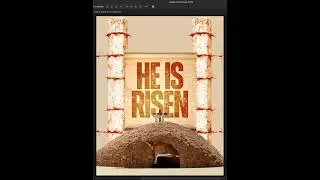 HE IS RISEN | EASTER POSTER LAYER REVEAL PHOTOSHOP #graphicdesign #photoshop #resurrection #branding