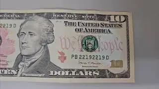 $10 Billnote with four of a kind and two pairs. Repeater serial numbers. #money #fancyserial