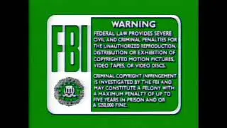 Disney 1992 FBI Warning Logo • Laserdisc Quality