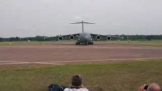 NATO Heavy Airlift Wing C17 PAPA Arrival & Taxi @ RIAT 2019