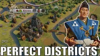 Civ 6 | Perfect Districts ONLY Challenge! This Game Was So Chilled! (#1 Deity Japan Civilization VI)