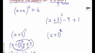 Completing the square 1 mathscast