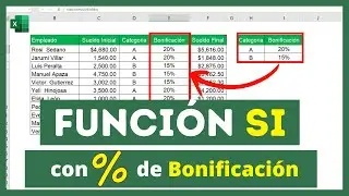 🔴Función SI en Excel🤔(Cómo SACAR la BONIFICACIÓN de los TRABAJADORES en Excel)
