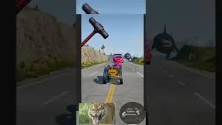 Color Cars Crushing Hammer Challenge | Funny Kids Car Road Game | #kidsvideo #maitotamaitota #kids