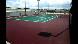 SnapSports®  Outdoor Tennis Court Retrofit Installation in Just 5 hours (Time Lapse)