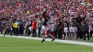 Malik Nabers Mosses Browns DB for 28-yard catch