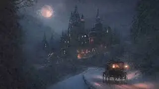 Rolling Winter Blizzard Over Old Gothic Castles | Medieval Snowstorm Wind Sounds for Sleep