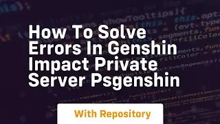 How to solve errors in genshin impact private server psgenshin