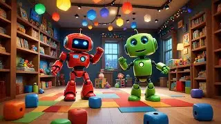 Seven Toy Robots Count Up High | Counting Song for Kids | Nursery Rhymes and Learning Videos