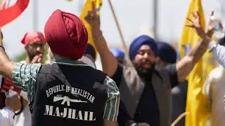 Canadian Sikhs stage protests against Indian government over murder #khalistan #india