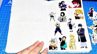 Page of Demon slayer. Scatchbook. Journaling.