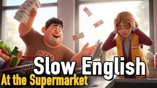 Supermarket English | A Day at the Supermarket | Slow English in Supermarket | English Conversation