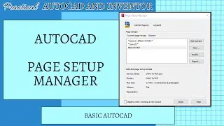 AutoCAD - The Page Setup Manager