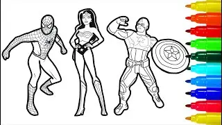 Spiderman Wonder Woman Iron Man Wolverine Captain America Batman Coloring Pages
