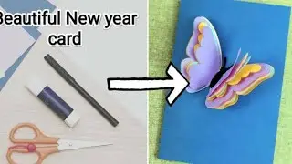 Happy New Year Card Easy/ New Year Card making/ #newyear2024 /#cardmaking