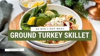 Mediterranean Ground Turkey Skillet Recipe Video