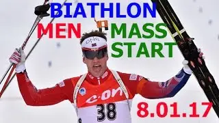 BIATHLON MEN MASS START 8.01.2017  World Cup 4 Oberhof