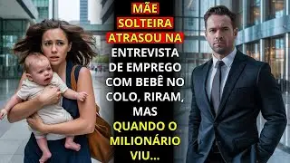 MÃE SOLTEIRA ATRASOU NA ENTREVISTA DE EMPREGO COM BEBÊ NO COLO, RIRAM, MAS QUANDO O MILIONÁRIO VIU…