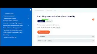 Portswigger: Unprotected admin functionality