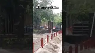 Ulhasnagar station Flooding #ulhasnagar #thane #dombivli #mumbai #mumbailocal #station #kalyan #USA