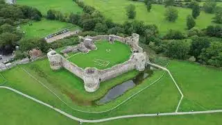 Pevensey Castle by Drone