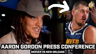 Aaron Gordon on Jokic's Triple-Double Record & More After Nuggets BLOWOUT Pelicans