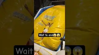 girl with flying high jump to trampoline #youtubeshorts #trampoline #jump #funny