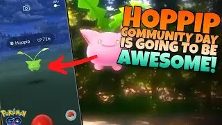 THIS IS AWESOME!!  HOPPIP COMMUNITY DAY in Pok&eacute;mon GO!