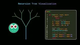 🌲 Visualizing Recursion: The Magic of Fractal Trees | Python & Manim Animation ✨