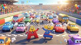 ABC Race! 🏎️| Learn Letter Sounds with Vehicles | Vroom Vroom Phonics Song for Kids