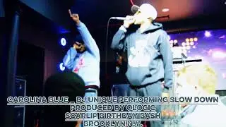 Carolina blue with Lost boyz D.J Unique Performing in Brooklyn at Scarlips birthday bash