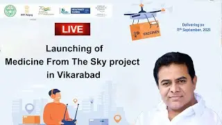 Minister KTR Live | Launching of #MedicineFromTheSky project in Vikarabad