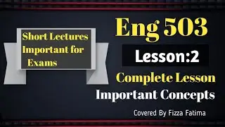 Eng 503/Short Lecture/Lesson 2/Important Concepts