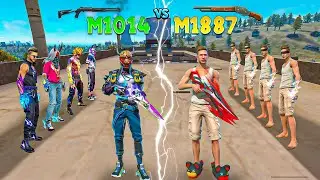 Evo M1014 vs EVO m1887 on Factory Roof | Pro Player vs Adam | Gun Skin Challenge | Garena Free Fire