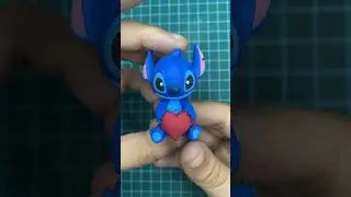 Stitch #clay #art #sculpture #diy #disney #stitch