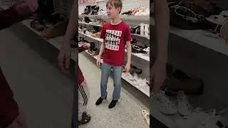 Little Boy Shoe Shopping For His First High Heels