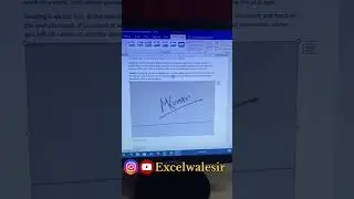 Add Signature ✍️ in Microsoft Word #excelwalesir #mswordtricks #mswordtips #shortvideo #ytshorts