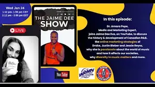 Dr Amara Pope on The Jaime Dee Show
