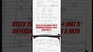 BTech 1st year Math-1 unit 3 Differential Calculus II aktu notes #btech #engineering #mathematics