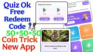 QuizOk App |Free Redeem Code App |Google Play Gift Card New App | quizok coin trick 