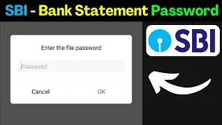 Bank Statement PDF Password | SBI Bank Statement Password | Unlock PDF Bank Statement